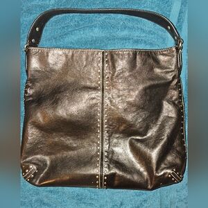 Michael Kors Black Leather Satchel Bag